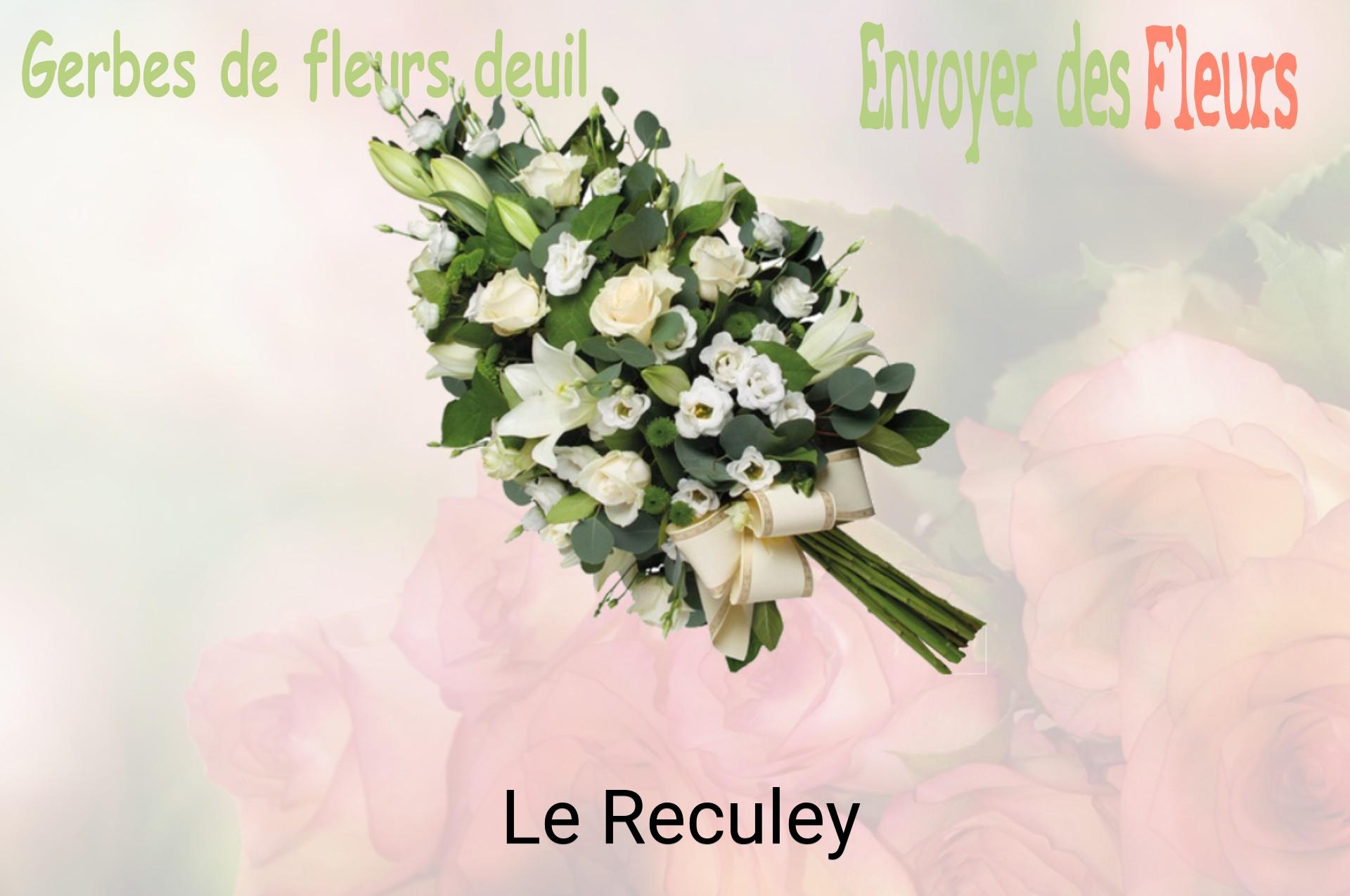 Gerbe de fleurs de deuil livrée à Le Reculey